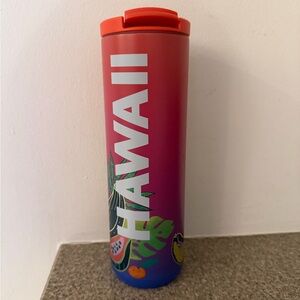 Starbucks Gradient Pink to Blue Hawaii Tumbler with Coral Lid